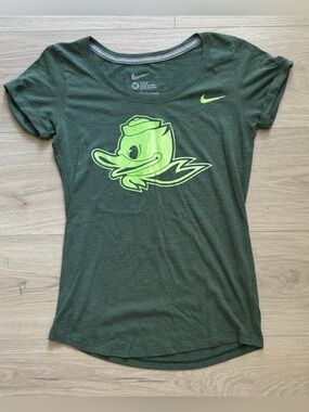 Nike Dark Green Tee with Neon Green Graphic